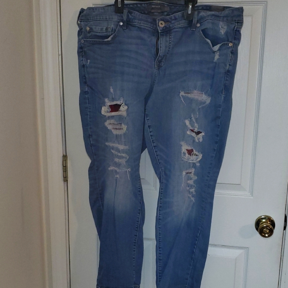 Torrid Light Blue Distressed Boyfriend Jeans